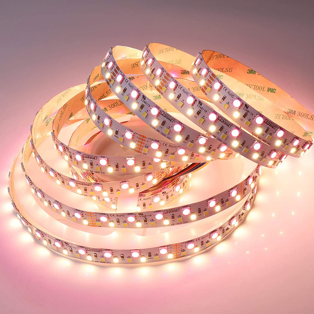 RGBCCT Multi Color LED Lights - 24V RGB+WW+DW LED - 14mm 180LEDs/m High Density RGBCCT Multi Color LED Lights - 24V RGB+WW+DW LED - 14mm 180LEDs/m High Density